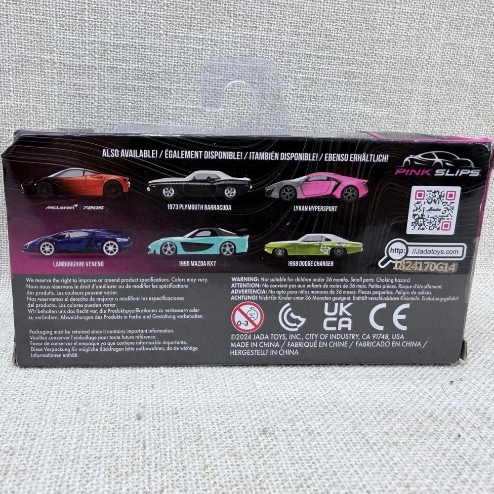 Jada Pink Slips Lamborghini Veneno 1:32 Die-Cast Purple Supercar New in Box